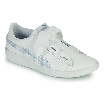 Puma VIKKY RIB PS BL girls's Children's Shoes (Trainers) in White