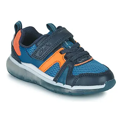 Clarks Spark Flash K boys's Children's Shoes (Trainers) in Blue