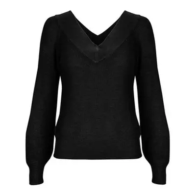 Vero Moda VMNEWLEXSUN LS DOUBLE V-NCK women's Sweater in Black