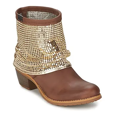 Bunker RIA Strass women's Low Ankle Boots in Brown