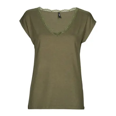 Only ONLMOSTER S/S LACE V-NECK TOP CS JRS women's Blouse in Green