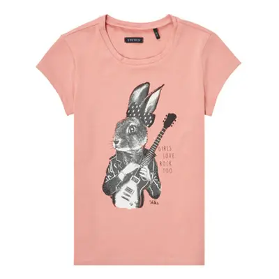 Ikks ECODI girls's Children's T shirt in Pink