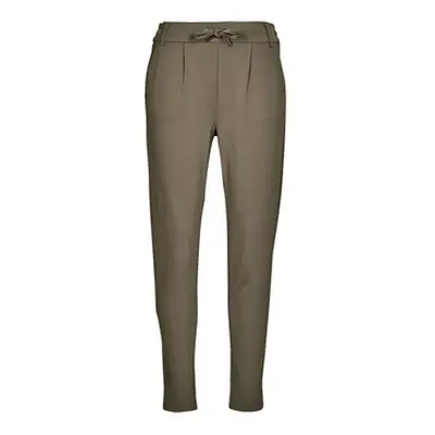 Only ONLPOPTRASH LIFE EASY COL PANT PNT women's Trousers in Brown