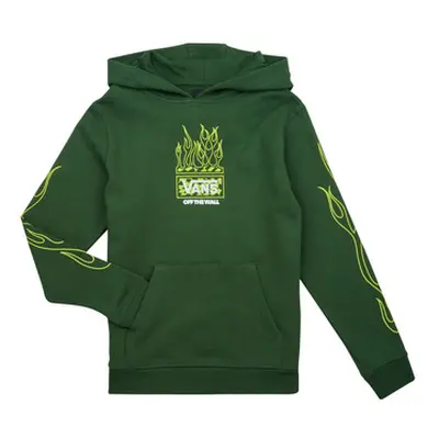 Vans NEON FLAMES PO girls's Children's Sweatshirt in Green