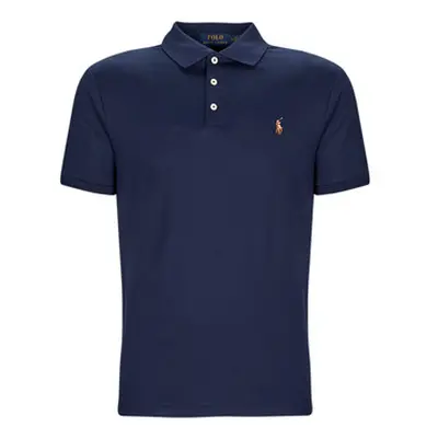 Polo Ralph Lauren POLO COUPE DROITE EN PIMA COTON men's Polo shirt in Marine