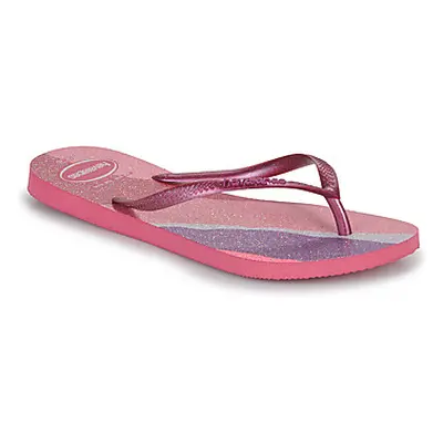 Havaianas SLIM PALETTE GLOW women's Flip flops / Sandals (Shoes) in Pink