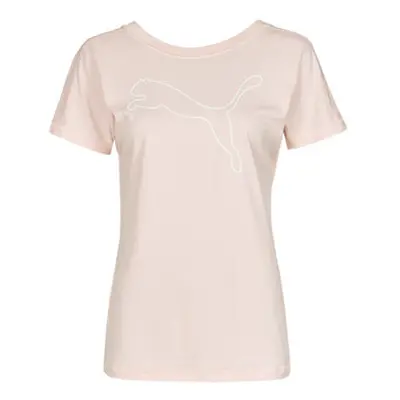 Puma TRAIN FAVORITE JERSEY CAT TEE women's T shirt in Pink