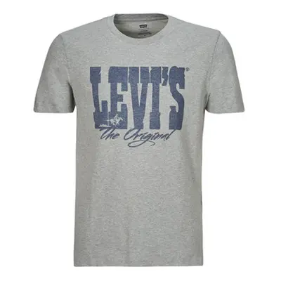 Levis GRAPHIC CREWNECK TEE men's T shirt in Grey