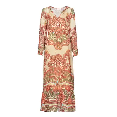 Cream SANNIE DRESS women's Long Dress in Multicolour