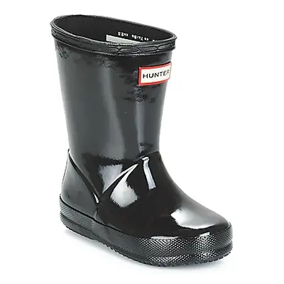 Hunter KIDS FIRST CLASSIC GLOSS boys's Children's Wellington Boots in Black