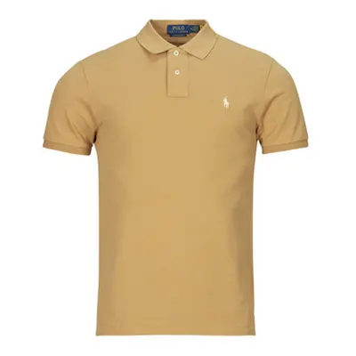 Polo Ralph Lauren POLO COUPE DROITE EN COTON BASIC MESH men's Polo shirt in Beige