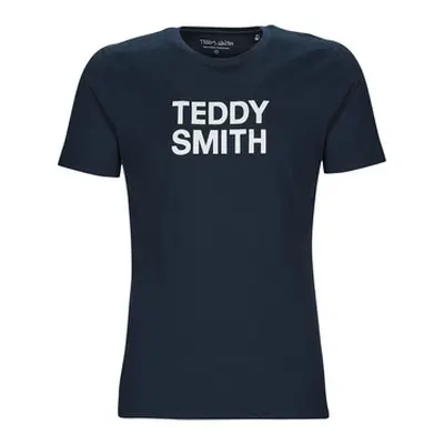 Teddy Smith TICLASS BASIC MC men's T shirt in Marine