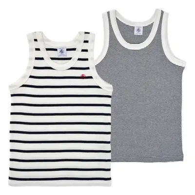 Petit Bateau A01DS00 X2 boys's Children's vest in Multicolour