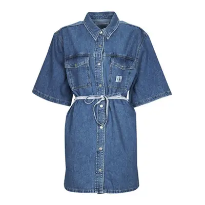 Calvin Klein Jeans UTILITY BELTED SHIRT DRESS women's Dress in Blue