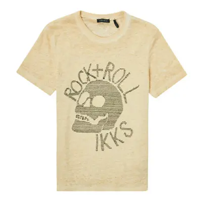 Ikks FECIALIA boys's Children's T shirt in Yellow