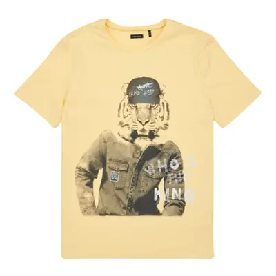 Ikks XW10443 boys's Children's T shirt in Yellow