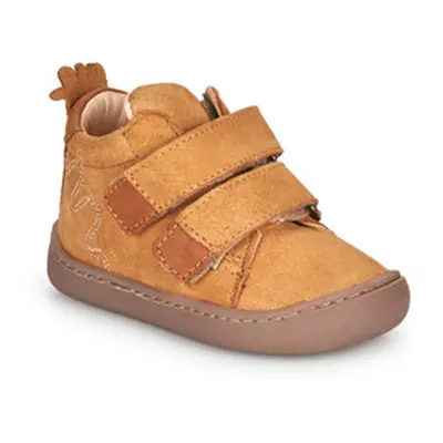 Easy Peasy MY FLEXOO VELCRO girls's Children's Shoes (High-top Trainers) in Brown