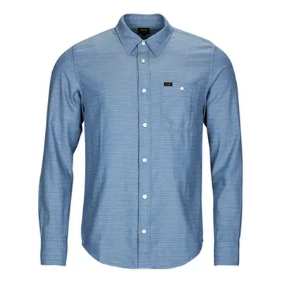 Lee LEESURE SHIRT men's Long sleeved Shirt in Blue