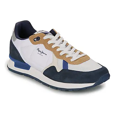 Pepe jeans BRIT MIX M men's Shoes (Trainers) in Marine