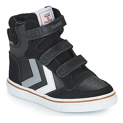 Hummel STADIL PRO JR boys's Children's Shoes (High-top Trainers) in Black