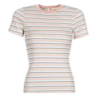 Levis SS RIB BABY TEE women's T shirt in Multicolour