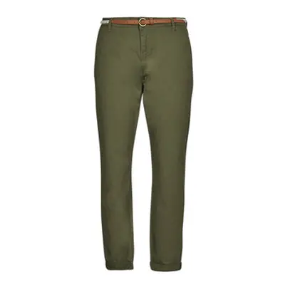 Only ONLBIANA COTTON BELT CHINO CC PNT women's Trousers in Kaki