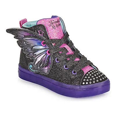 Skechers TWI-LITES 2.0 girls's Children's Shoes (High-top Trainers) in Black