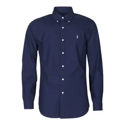 Polo Ralph Lauren CHEMISE AJUSTEE EN POPLINE DE COTON COL BOUTONNE LOGO PONY PLAY men's Long sle