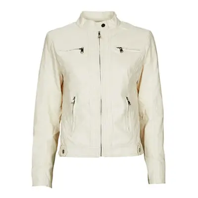 Moony Mood LELOUJE women's Leather jacket in White