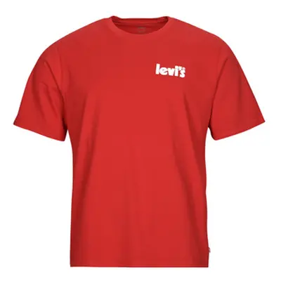 Levis SS RELAXED FIT TEE men's T shirt in Red