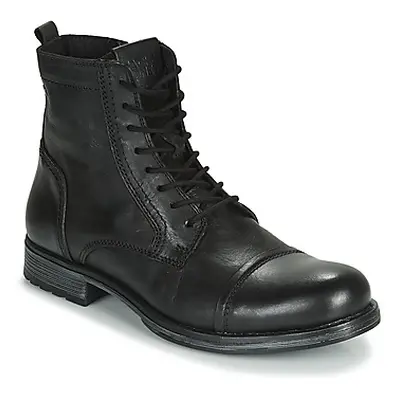 Jack & Jones JFW RUSSEL LEATHER men's Mid Boots in Black