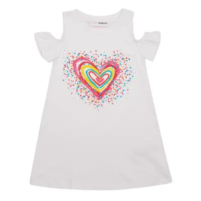 Desigual VEST_BLOOM girls's Children's dress in White