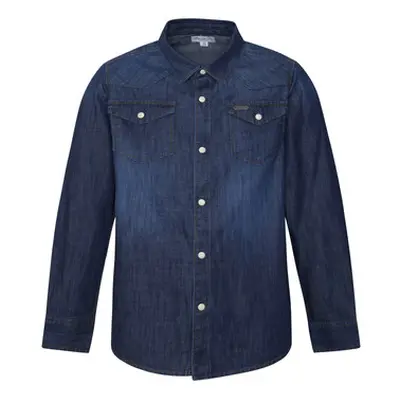 Pepe jeans JHON boys's Children's Long sleeved Shirt in Blue