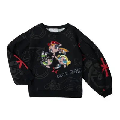 Desigual CYAN girls's Children's Sweatshirt in Black