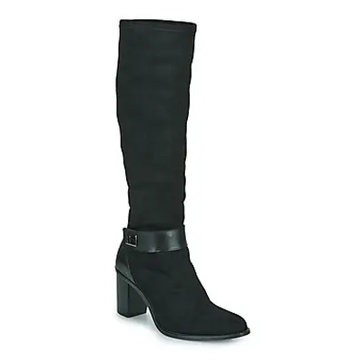 Otess / Zoï 12520-LICRA-ANIL-NOIR women's High Boots in Black