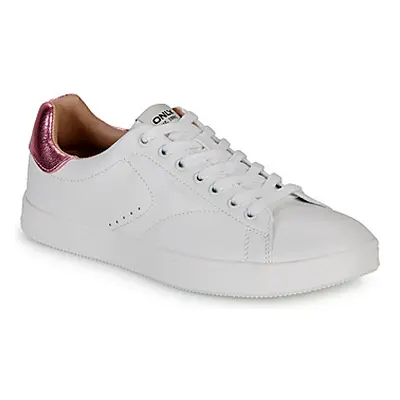 Only ONLSHILO-44 PU CLASSIC SNEAKER women's Shoes (Trainers) in White