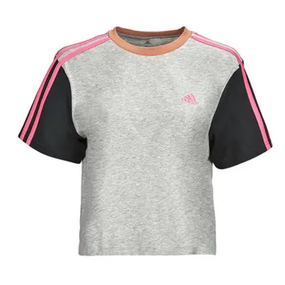 Adidas 3S CR TOP women's T shirt in Grey