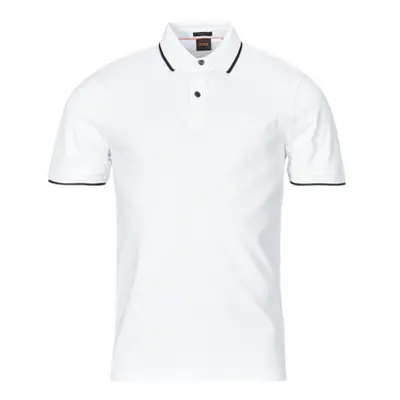 BOSS Passertip men's Polo shirt in White