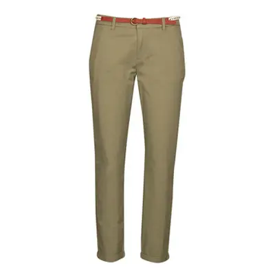 Only ONLBIANA COTTON BELT CHINO CC PNT women's Trousers in Kaki