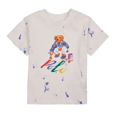 Polo Ralph Lauren BEAR SS CN-KNIT SHIRTS-T-SHIRT boys's Children's T shirt in White