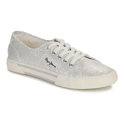 Pepe jeans BRADY PARTY W women's Shoes (Trainers) in Silver