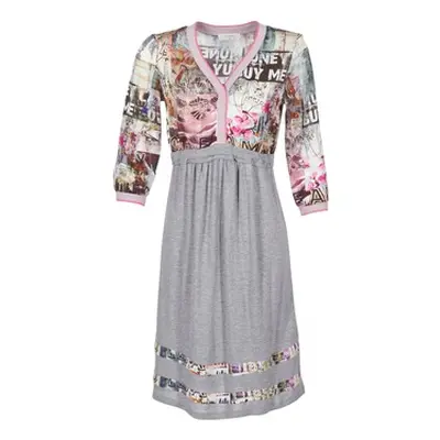 Cream ZAIROCE women's Dress in Grey