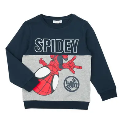 Name it NMMJUBI SPIDEY SWEAT UNB MAR boys's Children's sweatshirt in Marine