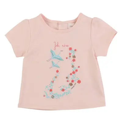 Carrément Beau JUSTINE girls's Children's T shirt in Pink