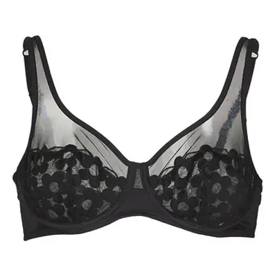 DIM GENEROUS MOD BRODERIE women's Underwire bras in Black