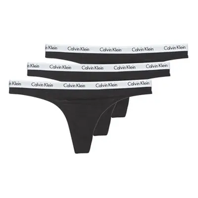 Calvin Klein Jeans CAROUSEL THONG X 3 women's Tanga briefs in Black