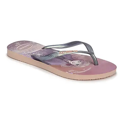 Havaianas KIDS SLIM FROZEN girls's Children's Flip flops / Sandals in Pink