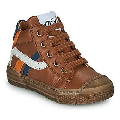 GBB POKETTE boys's Children's Shoes (High-top Trainers) in Brown