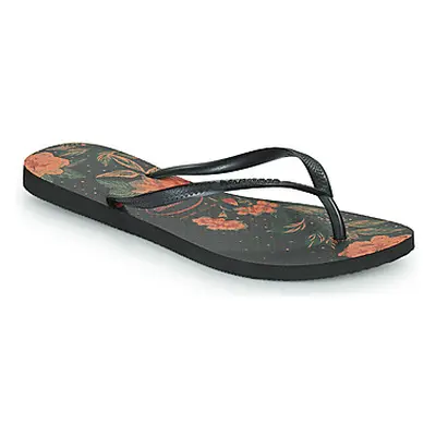 Havaianas SLIM ORGANIC women's Flip flops / Sandals (Shoes) in Black