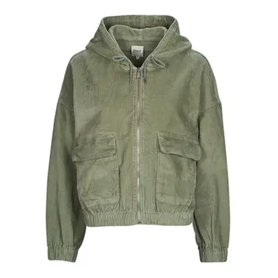 Only ONLKENZIE L/S CORD JACKET CC PNT women's Jacket in Green